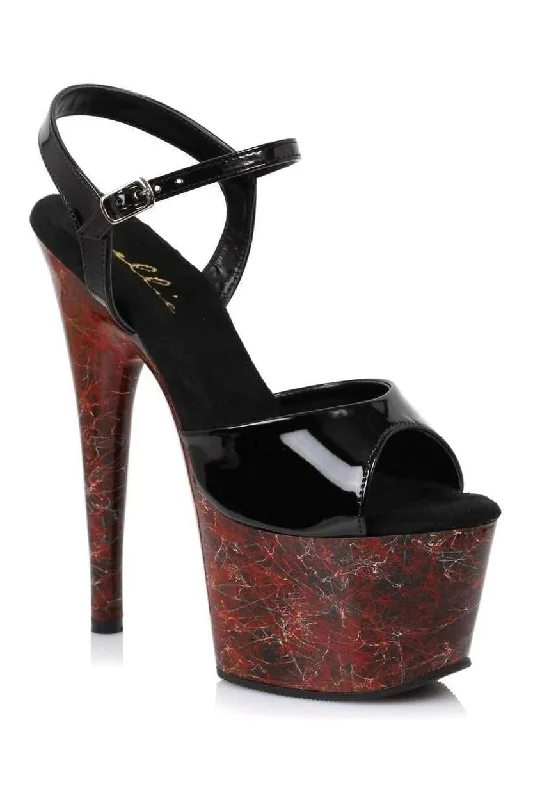 Women's Animal Print Heeled Sandals with High Heel and Open Back in Leopard for a Bold and Fashion - Forward Statement709-WIDOW Platform Sandal | RED Patent Women's Animal Print Heeled Sandals with High Heel and Open Back in Leopard for a Bold and Fashion - Forward Statement709-WIDOW Platform Sandal | RED Patent