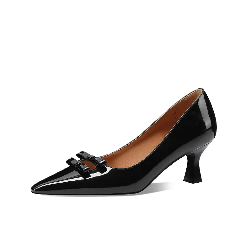 Women's mesh - paneled stiletto heel pumps for breathabilityTinaCus Women's Handmade Patent Leather Pointy Toe Bowknot Slip On Kitten Heeled Pumps Women's mesh - paneled stiletto heel pumps for breathabilityTinaCus Women's Handmade Patent Leather Pointy Toe Bowknot Slip On Kitten Heeled Pumps