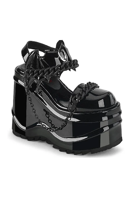 women's lace-up ankle bootsWAVE-20 Ankle Boot | Black Patent