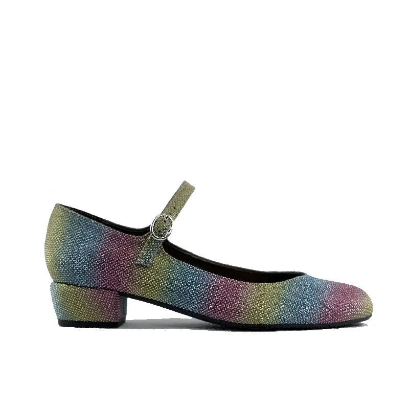 Women's tassel - adorned stiletto heel pumps for a bohemian touch'Gracie' Mary-Jane rainbow sparkles Low-Heels by Zette Shoes Women's tassel - adorned stiletto heel pumps for a bohemian touch'Gracie' Mary-Jane rainbow sparkles Low-Heels by Zette Shoes
