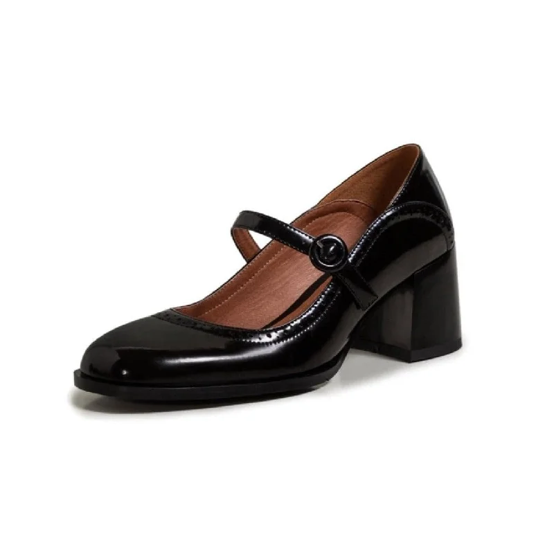 Women's lavender stiletto heel pumps for a delicate styleTinaCus Glossy Genuine Leather Women's Handmade Round Toe Mid Block Heel Buckle Cute Mar Jane Pump Shoes Women's lavender stiletto heel pumps for a delicate styleTinaCus Glossy Genuine Leather Women's Handmade Round Toe Mid Block Heel Buckle Cute Mar Jane Pump Shoes
