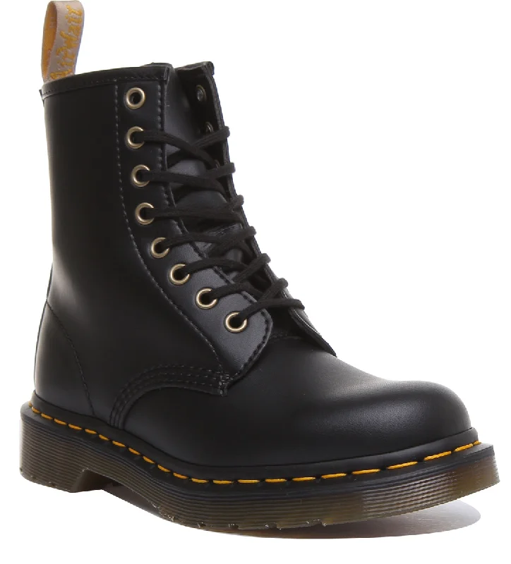 women's ankle boots with pull tabsDr Martens 1460 Vegan In Black For Womens