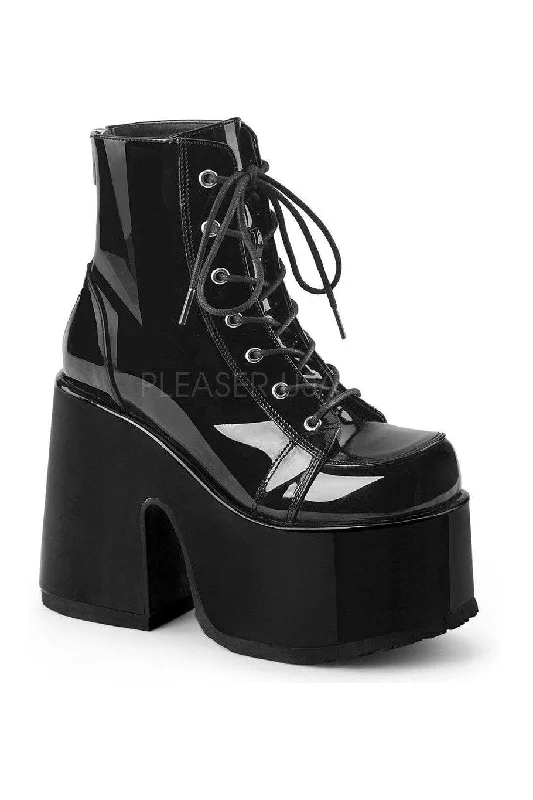 women's ankle boots for winterCAMEL-203 Demonia Ankle Boot | Black Patent