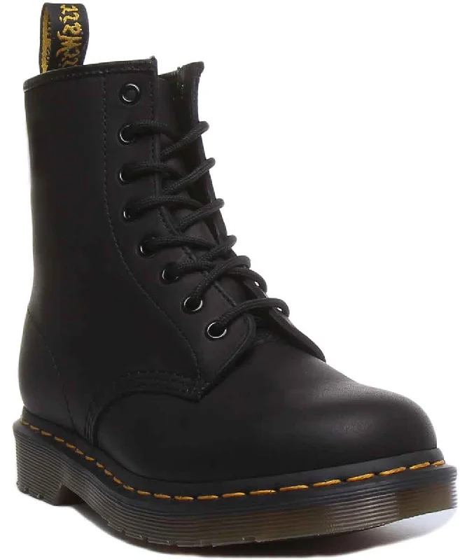women's ankle boots with strapsDr Martens 1460 Greasy In Black