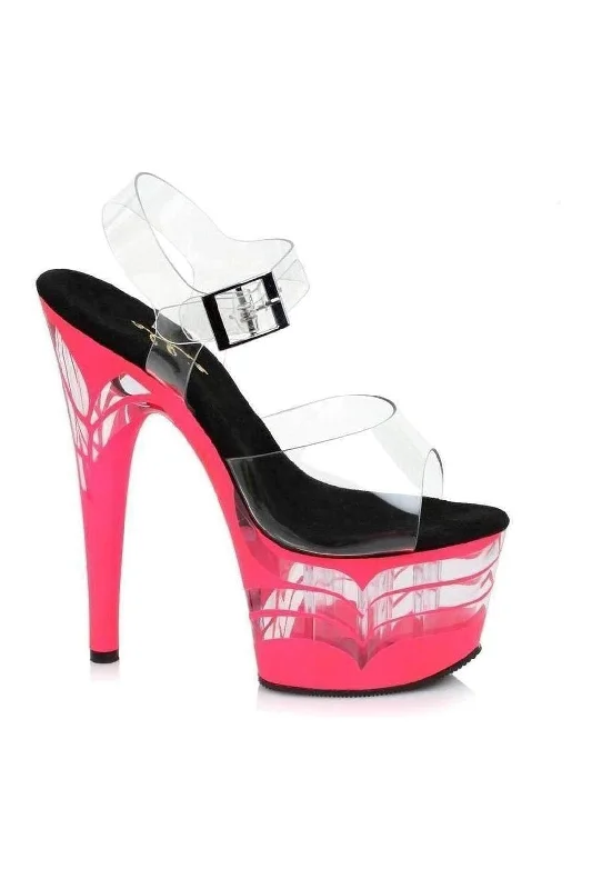 Women's Floral - Embroidered Heeled Sandals with Stiletto Heel in Multicolor for a Vibrant and Eye - Catching Outfit709-VECTOR Platform Sandal | Clear Vinyl Women's Floral - Embroidered Heeled Sandals with Stiletto Heel in Multicolor for a Vibrant and Eye - Catching Outfit709-VECTOR Platform Sandal | Clear Vinyl