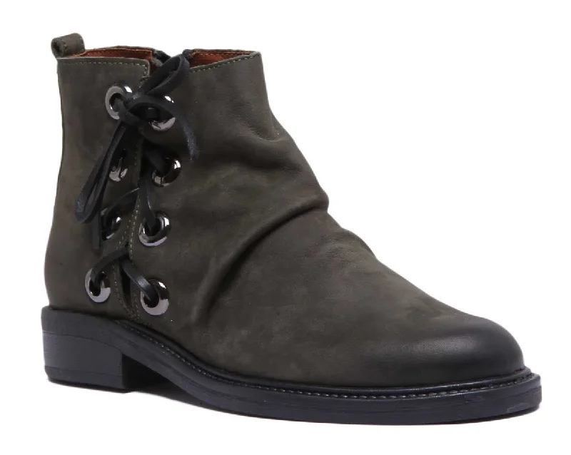 women's ankle boots for fallJustin Reess England 6550 In Olive