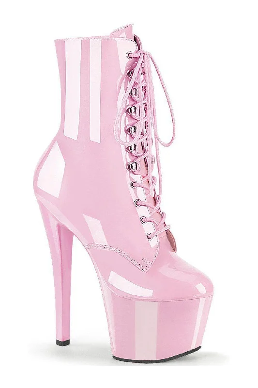 women's ankle boots with embroiderySKY-1020 Ankle Boot | Pink Patent
