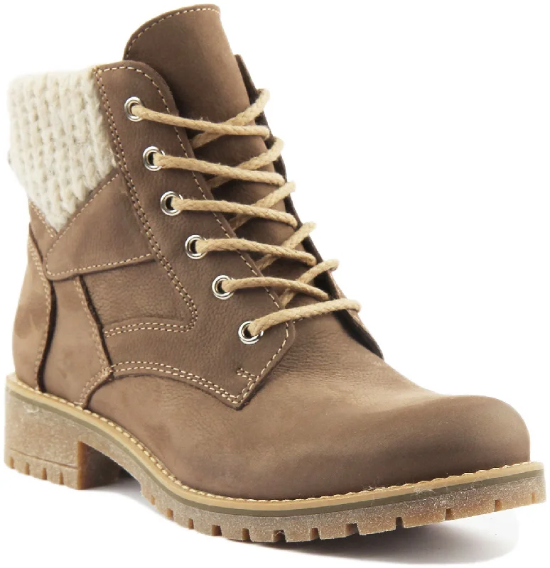 women's ankle boots for fashion-forwardJustin Reess England Sophia In Khaki Brown