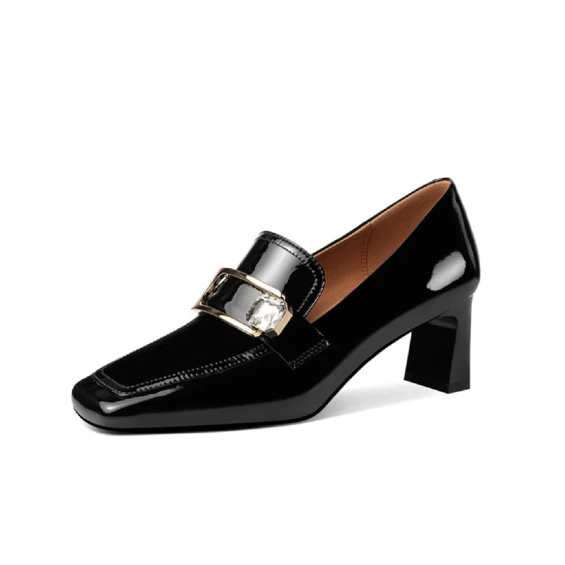 Women's hypoallergenic stiletto heel pumps for sensitive skinTinaCus Women's Handmade Patent Leather Square Toe Slip On Crystal Buckle Pumps Women's hypoallergenic stiletto heel pumps for sensitive skinTinaCus Women's Handmade Patent Leather Square Toe Slip On Crystal Buckle Pumps