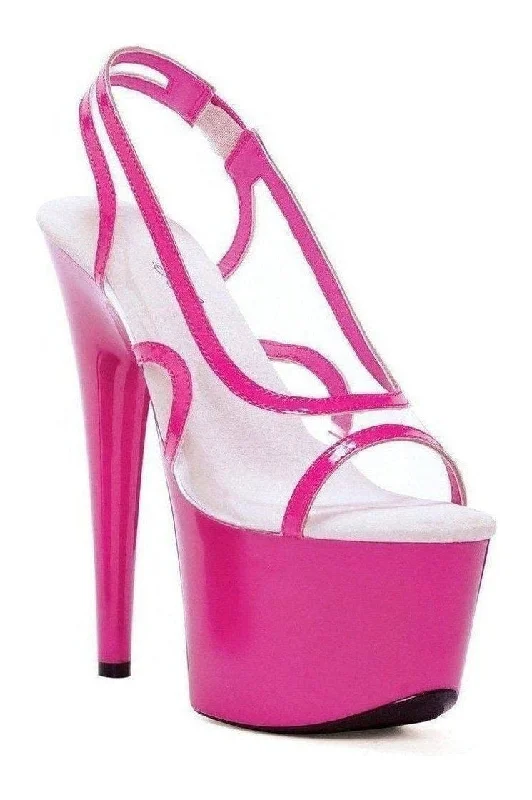 Women's Strap - Up Heeled Sandals with Rhinestone - Encrusted Strap in Purple for a Luxurious and Statement - Making Pair709-LEONA Platform Sandal | Clear Vinyl Women's Strap - Up Heeled Sandals with Rhinestone - Encrusted Strap in Purple for a Luxurious and Statement - Making Pair709-LEONA Platform Sandal | Clear Vinyl