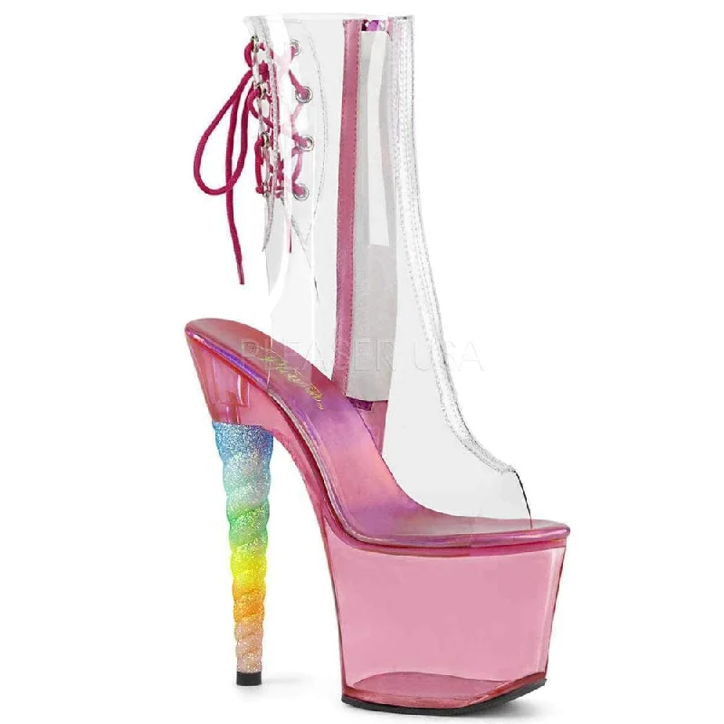 women's ankle boots with pull tabsSS-Unicorn-1018C Platform Ankle Boot | Clear Vinyl women's ankle boots with pull tabsSS-Unicorn-1018C Platform Ankle Boot | Clear Vinyl