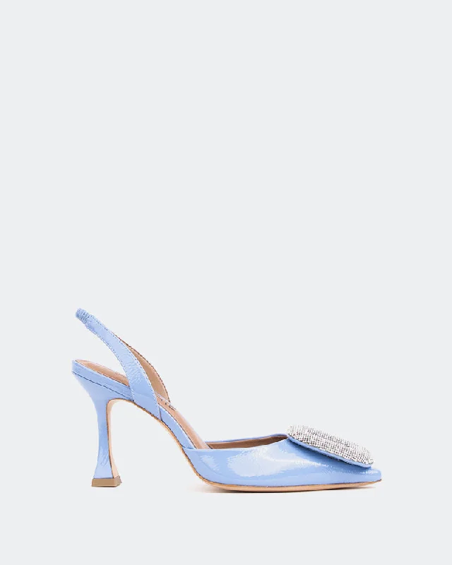 Women's royal blue stiletto heel pumps for a formal eventMayta Blue Naplack