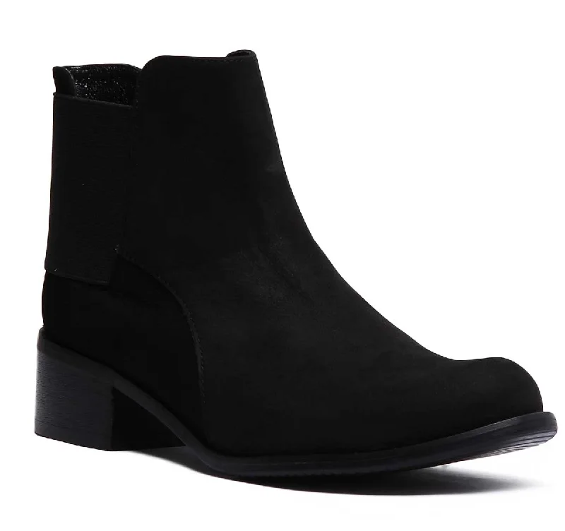 women's ankle boots with pull tabsJustin Reess England Orchid In Black