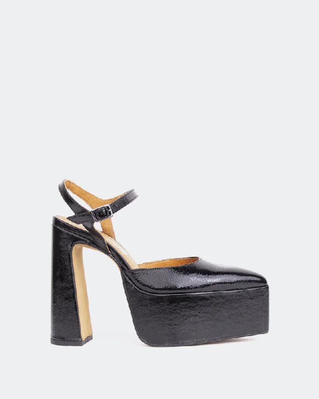Women's arch - support stiletto heel pumps for better comfortAzria Black Naplack