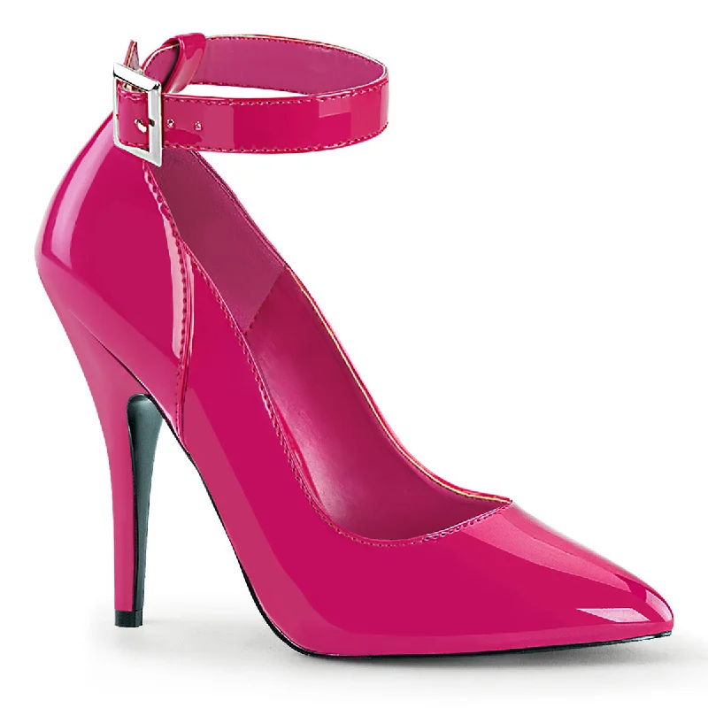 Women's prom stiletto heel pumps in a shimmery fabricSeduce-431