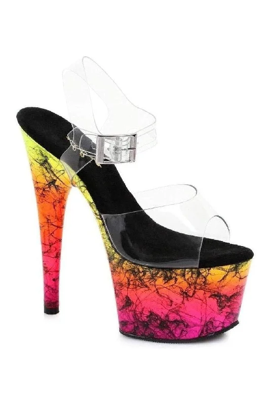 Women's Mesh Heeled Sandals with High Heel and Ankle Strap in Silver for a Contemporary and Stylish Look709-ENVIRO Platform Sandal | Multi-Color Vinyl Women's Mesh Heeled Sandals with High Heel and Ankle Strap in Silver for a Contemporary and Stylish Look709-ENVIRO Platform Sandal | Multi-Color Vinyl