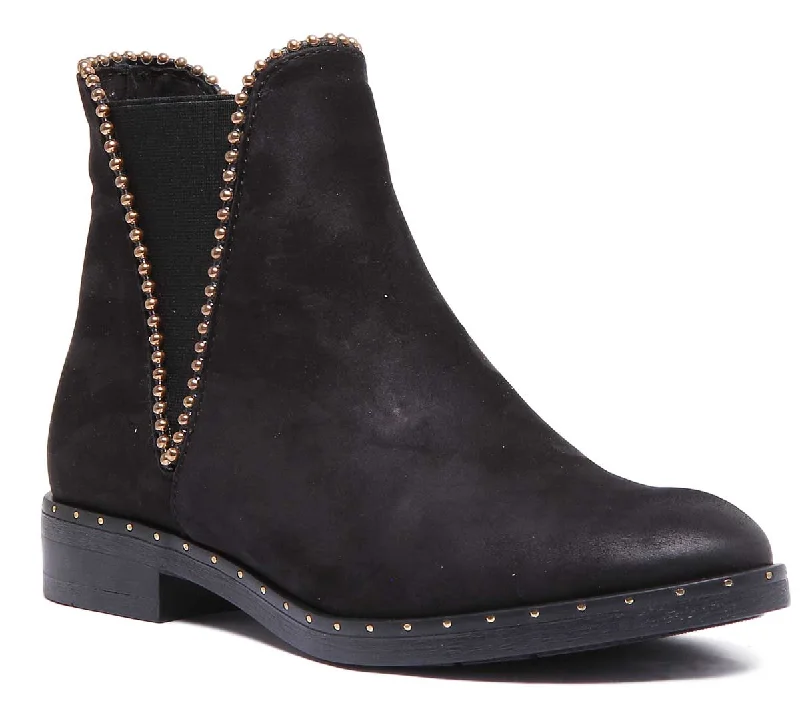 women's ankle boots with adjustable strapsJustin Reess England Mea In Black