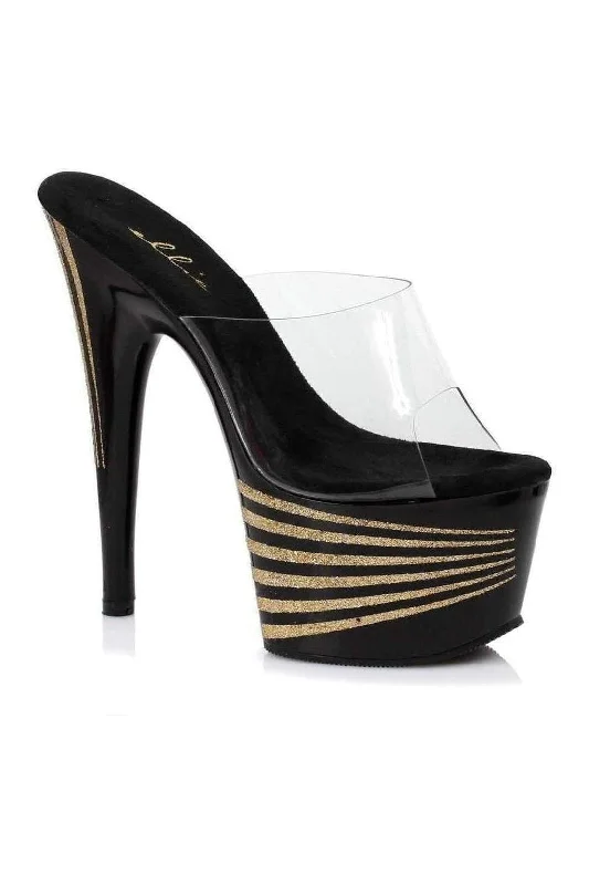 Plus Size Women's Rhinestone - Embellished Heeled Sandals in Silver for a Glamorous Party Outfit709-SPACE Platform Slide | Clear Vinyl Plus Size Women's Rhinestone - Embellished Heeled Sandals in Silver for a Glamorous Party Outfit709-SPACE Platform Slide | Clear Vinyl