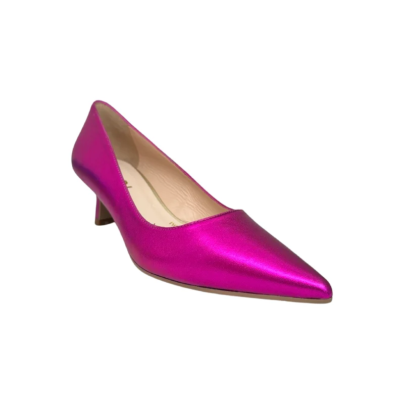 Women's mustard yellow stiletto heel pumps for a trendy pop of colorChemia-1 Pink Metallic Pump Women's mustard yellow stiletto heel pumps for a trendy pop of colorChemia-1 Pink Metallic Pump
