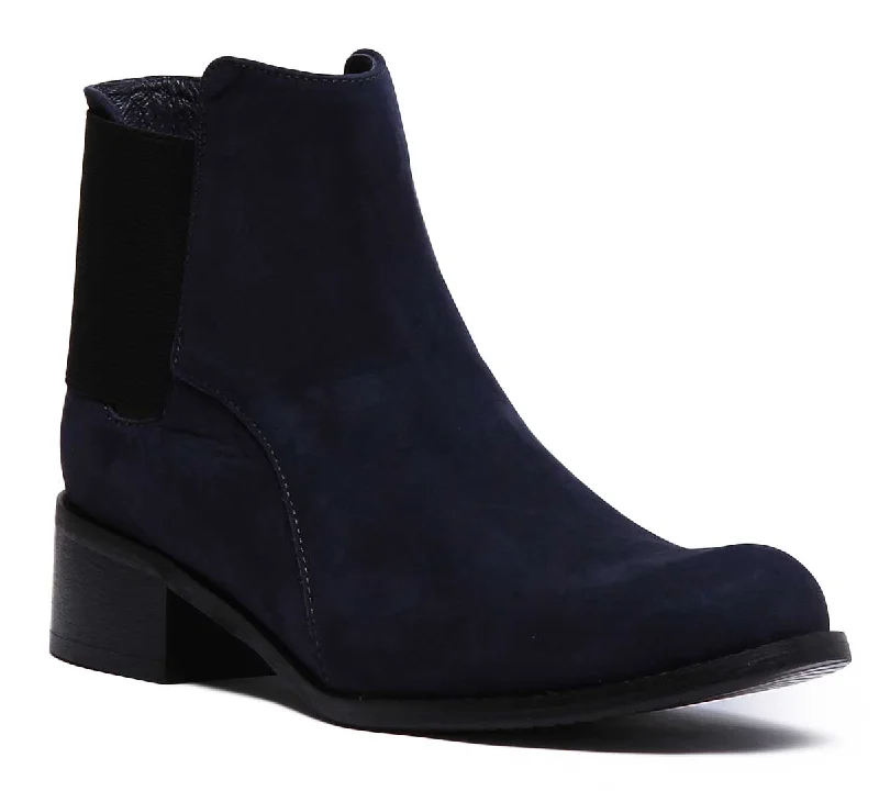 women's ankle boots for wide calvesJustin Reess England Orchid In Navy