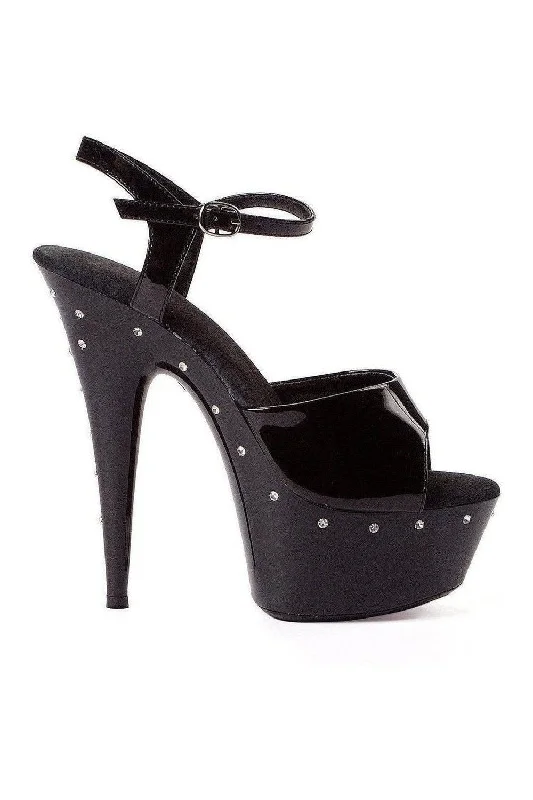 Plus Size Women's Peep - Toe Heeled Sandals with Block Heel in Navy for a Classic and Versatile Office - Appropriate Pair609-SPARKY Platform Sandal | Black Patent Plus Size Women's Peep - Toe Heeled Sandals with Block Heel in Navy for a Classic and Versatile Office - Appropriate Pair609-SPARKY Platform Sandal | Black Patent