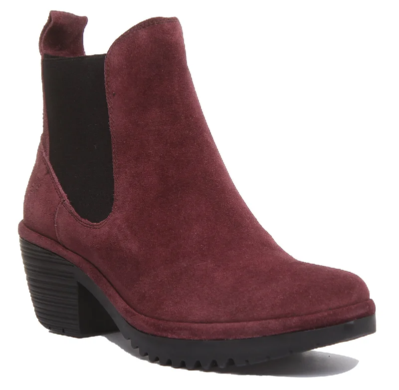 women's ankle boots with adjustable strapsFly London Wasp243 Block Heel Chelsea Boots In Wine For Women women's ankle boots with adjustable strapsFly London Wasp243 Block Heel Chelsea Boots In Wine For Women