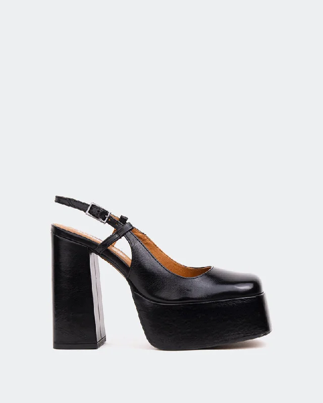 Women's date - night stiletto heel pumps with a sexy silhouetteCave, Black Leather/Cuir Noir Women's date - night stiletto heel pumps with a sexy silhouetteCave, Black Leather/Cuir Noir