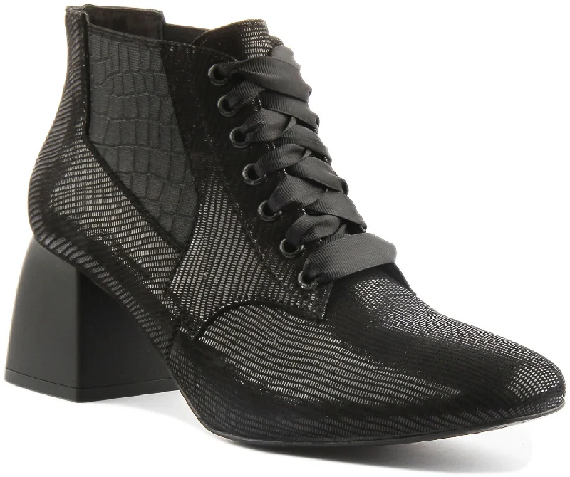 women's ankle boots with bow detailsJustin Reess England Hannah In Black