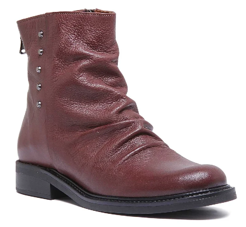 women's waterproof ankle bootsJustin Reess England 6650 In Brown
