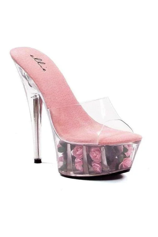 Plus Size Women's Rhinestone - Embellished Heeled Sandals in Silver for a Glamorous Party Outfit609-ROSES Platform Sandal | Clear Vinyl Plus Size Women's Rhinestone - Embellished Heeled Sandals in Silver for a Glamorous Party Outfit609-ROSES Platform Sandal | Clear Vinyl