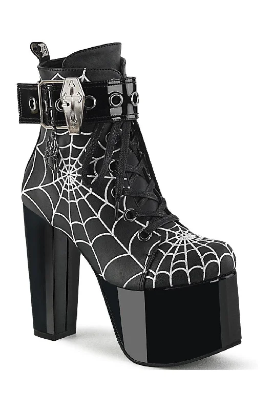 women's ankle boots with tasselTORMENT-51 Ankle Boot | Black Faux Leather