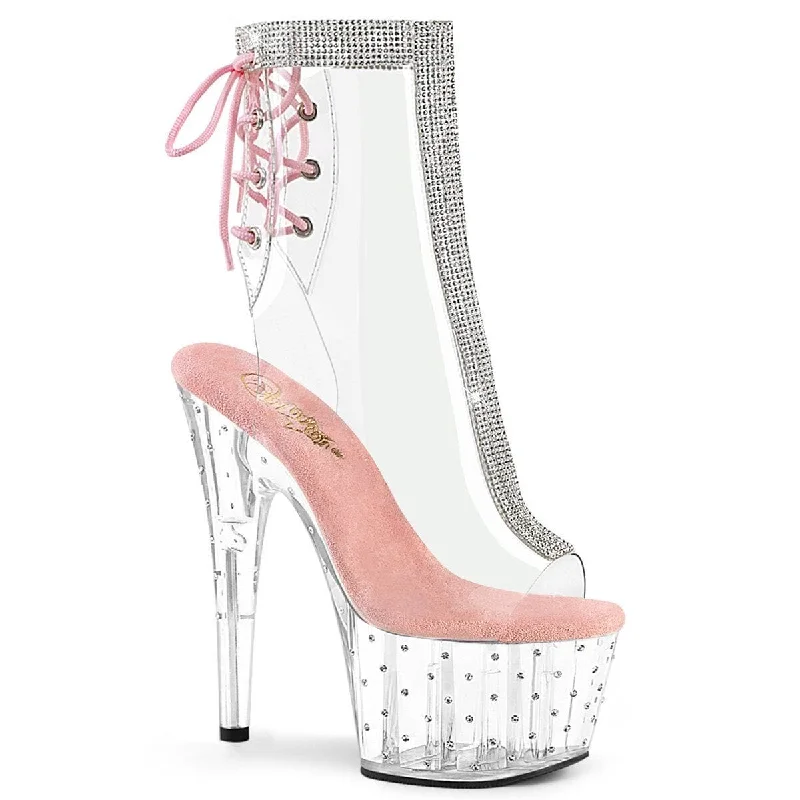 women's ankle boots with zippersSS-STARDUST-1018C-2RS Exotic Ankle Boot | Clear Vinyl women's ankle boots with zippersSS-STARDUST-1018C-2RS Exotic Ankle Boot | Clear Vinyl