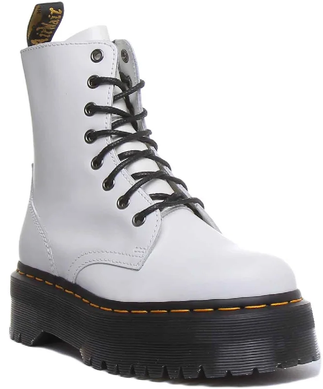 women's ankle boots for wide calvesDr Martens Jadon Smooth In White