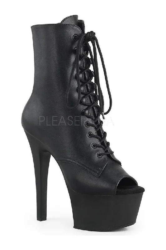 women's ankle boots for special occasionsASPIRE-1021 Platform Ankle Boot | Black Faux Leather women's ankle boots for special occasionsASPIRE-1021 Platform Ankle Boot | Black Faux Leather