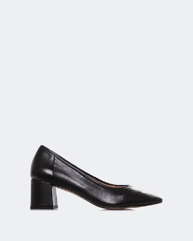 Women's party stiletto heel pumps with a glittery finishLisbeth Black Leather