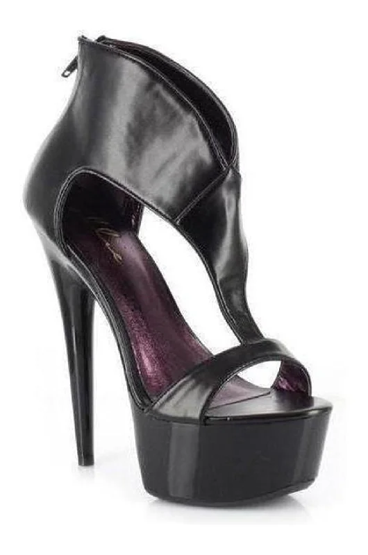 Plus Size Women's Rhinestone - Embellished Heeled Sandals in Silver for a Glamorous Party Outfit609-WONDER Platform Sandal | Black Faux Leather Plus Size Women's Rhinestone - Embellished Heeled Sandals in Silver for a Glamorous Party Outfit609-WONDER Platform Sandal | Black Faux Leather