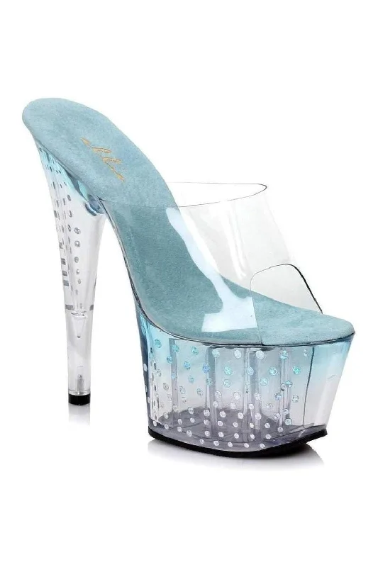 Plus Size Women's Chunky Heeled Sandals with T - Strap in Olive Green for a Practical and Fashionable Option709-JADE Platform Slide | Clear Vinyl Plus Size Women's Chunky Heeled Sandals with T - Strap in Olive Green for a Practical and Fashionable Option709-JADE Platform Slide | Clear Vinyl