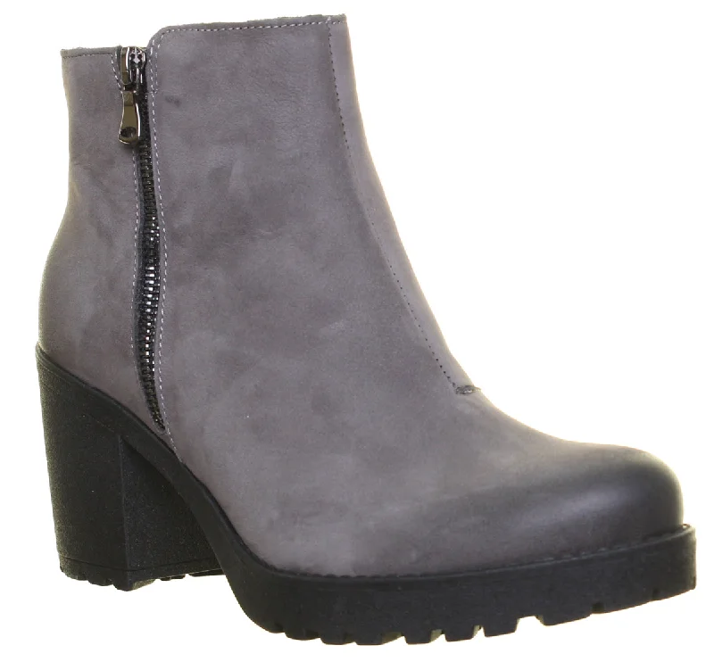 women's ankle boots with round toeJustin Reess England 3000 In Grey