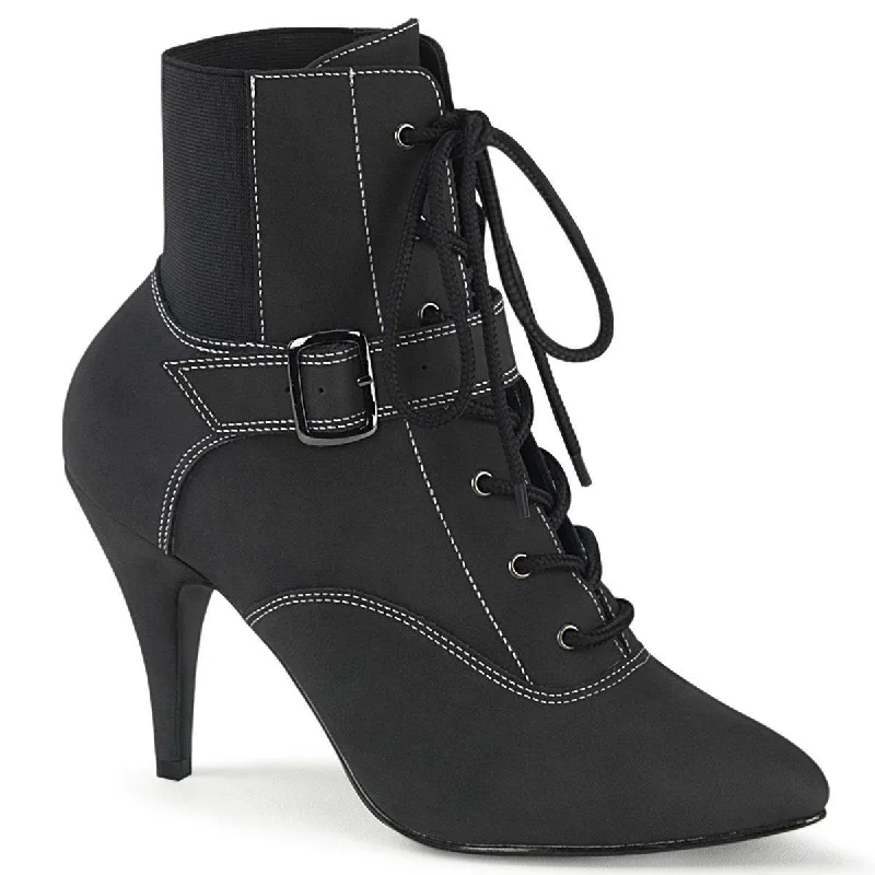 women's lace-up ankle bootsSS-DREAM-1022 Ankle Boot | Black Faux Leather