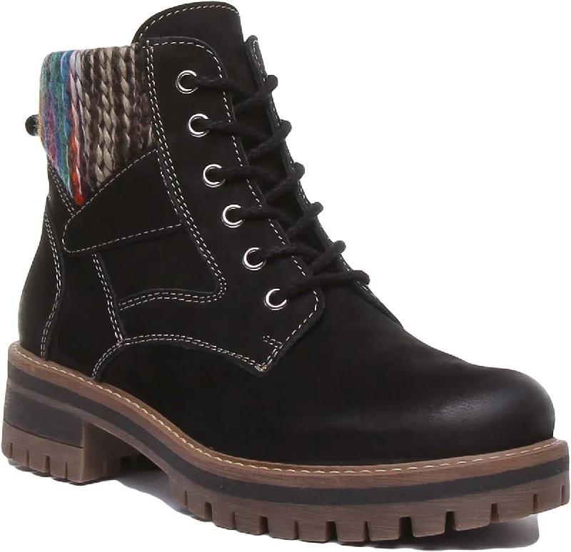women's ankle boots with padded insolesJustin Reess England Ella In Black