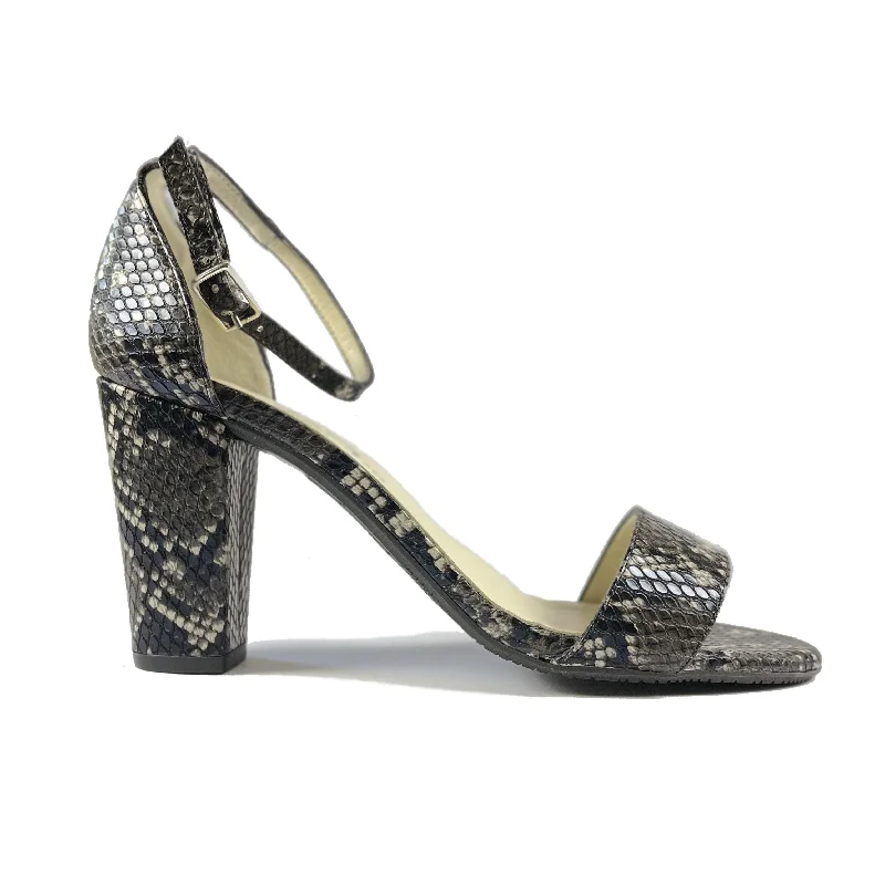 Women's cocktail party stiletto heel pumps with a unique pattern'Tahlia' vegan-leather heel by Zette Shoes - black snakeskin Women's cocktail party stiletto heel pumps with a unique pattern'Tahlia' vegan-leather heel by Zette Shoes - black snakeskin