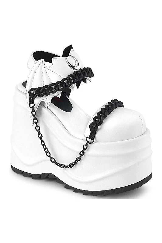 women's waterproof ankle bootsWAVE-20 Ankle Boot | White Faux Leather