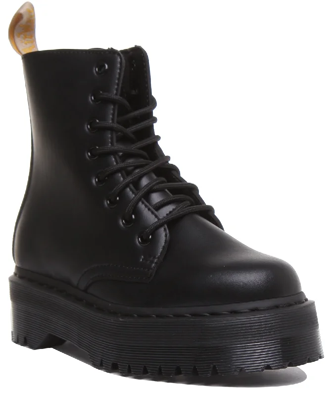 women's ankle boots with metallic finishDr Martens Jadon In Black For Unisex