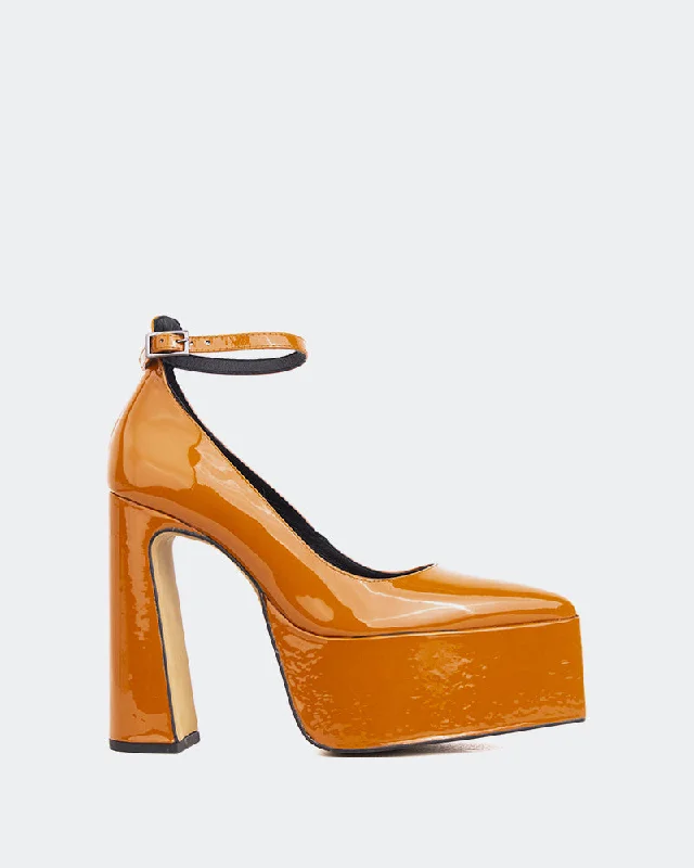 Women's teal stiletto heel pumps for a unique and modern lookAdina Rust Patent