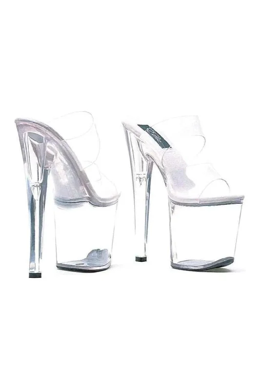 Women's Chunky Heeled Sandals with Studded Detail in Black for a Punk - Inspired and Edgy Style821-COCO Platform Sandal | Clear Vinyl Women's Chunky Heeled Sandals with Studded Detail in Black for a Punk - Inspired and Edgy Style821-COCO Platform Sandal | Clear Vinyl