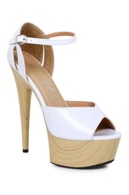 Women's Embroidered Heeled Sandals with Wedge Heel and Open Back in Cream for a Bohemian and Relaxed Summer Outfit609-BILLIE Platform Sandal | White Patent Women's Embroidered Heeled Sandals with Wedge Heel and Open Back in Cream for a Bohemian and Relaxed Summer Outfit609-BILLIE Platform Sandal | White Patent