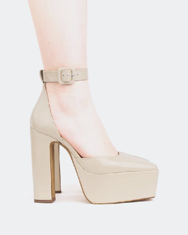 Women's prom stiletto heel pumps in a shimmery fabricStory Cream Naplack/Naplack Crème Women's prom stiletto heel pumps in a shimmery fabricStory Cream Naplack/Naplack Crème