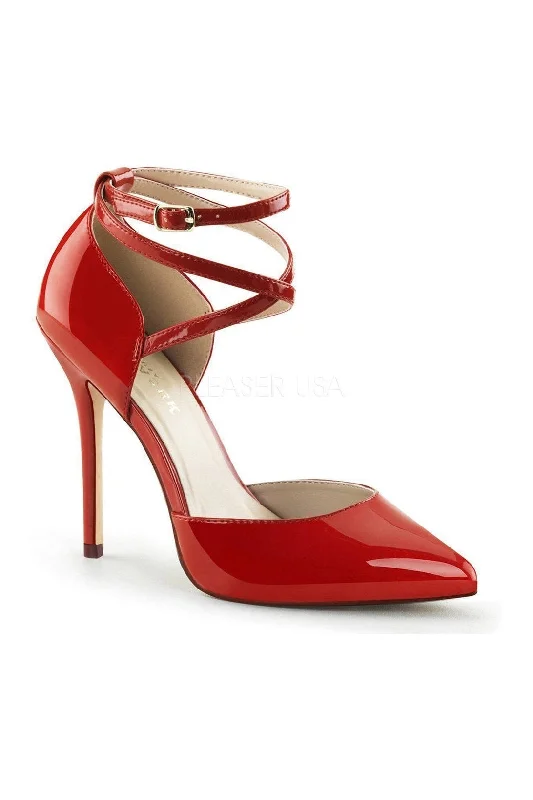 Women's genuine leather stiletto heel pumps with a soft finishAMUSE-25 Pump | Red Patent Women's genuine leather stiletto heel pumps with a soft finishAMUSE-25 Pump | Red Patent