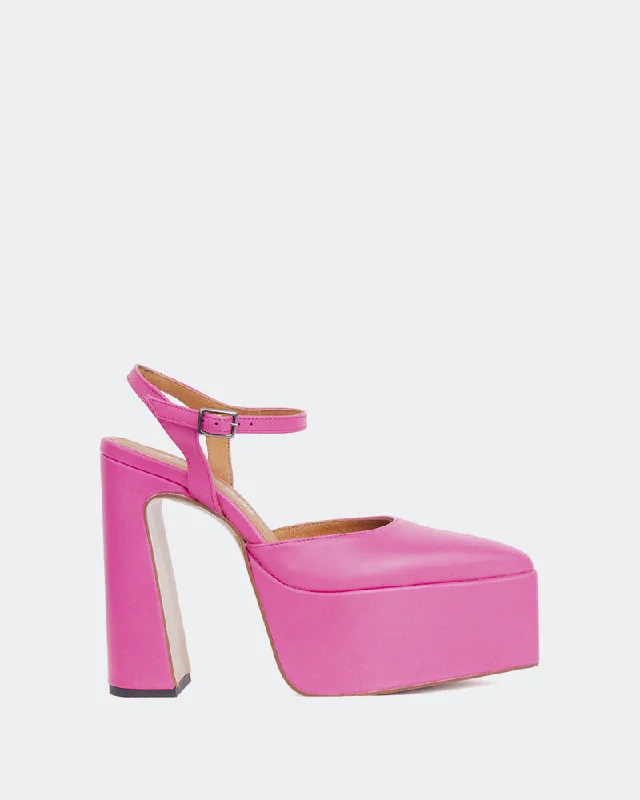 Women's microfiber stiletto heel pumps with moisture - wicking propertiesAzria Pink Leather Women's microfiber stiletto heel pumps with moisture - wicking propertiesAzria Pink Leather