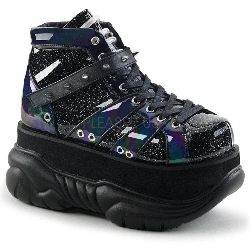 women's ankle boots with snakeskin printSS-NEPTUNE-100 Ankle Boots | Black Patent
